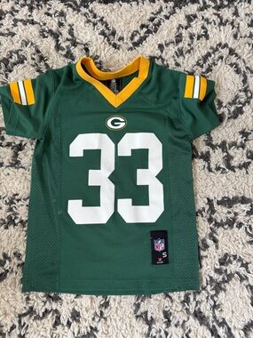Green Kids NFL Green Bay Packers #33 Aaron Jones